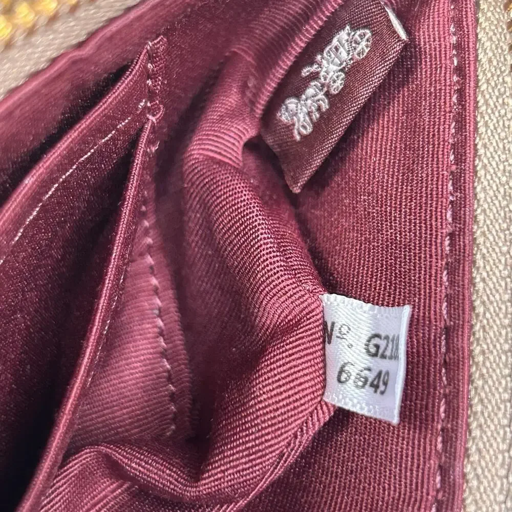 Coach Double Zip Leather Wristlet